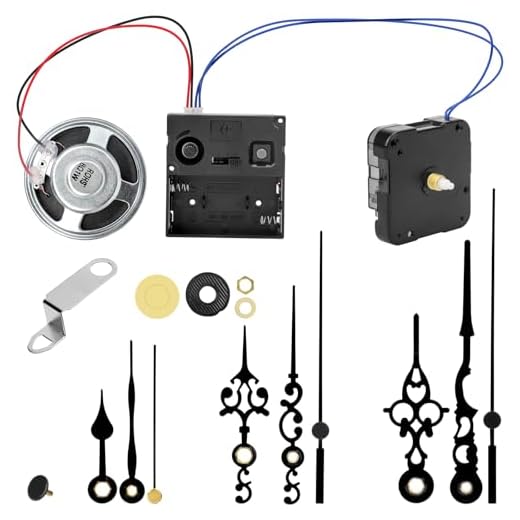 EEEKit Chiming Clock Mechanism Replacement, Battery Motors with Chime Melody Hour Trigger and 3 Set Hands for Vintage Grandpa Clock Repair Parts