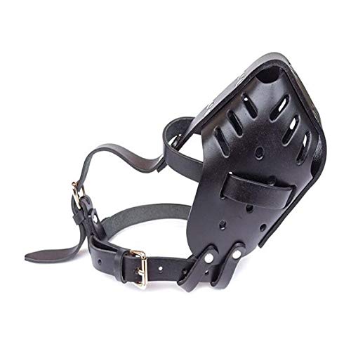 MUZIWENJU Set Bocca di Cane, Gabbia di Bocca di Cane di addestramento di museruola di Cane di Bocca di Gabbia di Anti-morso di Anti-morso, Nero, Taglia Unica (Color : Black, Size : One Size)