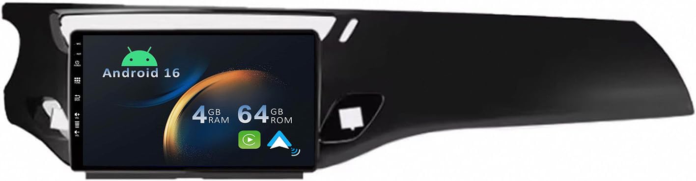 [4+64G]Android 16 2 Din Radio con navigazione per Citroen C3 DS3 2010-2016-[Integrato CarPlay/Android Auto/DSP/GPS/Bluetooth 5.0/MirrorLink/Controllo del volante]-IPS 9" Touch