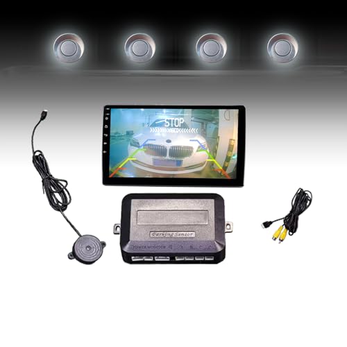 Image of LCD Parking Sensor Kit - Displays Data on Original Screen, Easy Rear Installation, Compatible with CVBS Cameras (Not for AHD), 18 Probe Colors to Match Any Vehicle LightGrey