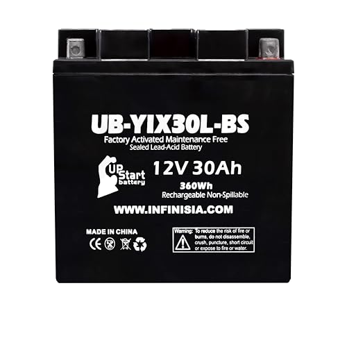 Replacement for YIX30L-BS Battery 12V 30AH SLA - Compatible with Moto Guzzi V7 2014 Polaris Ranger 2018 Polaris Rzr 2010 Polaris Ranger 2011 Polaris Ranger 2015 Polaris Rzr 2012 Polaris Ranger