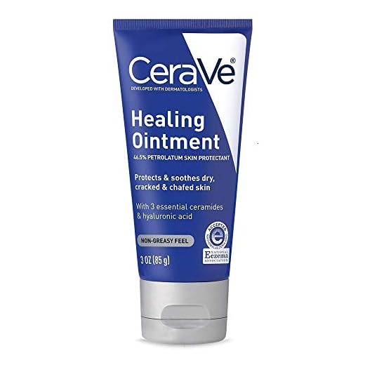CeraVe Healing ointment | 3 ounce | cracked skin repair skin protectant with petrolatum ceramides | lanolin & fragrance free, 3 Ounce