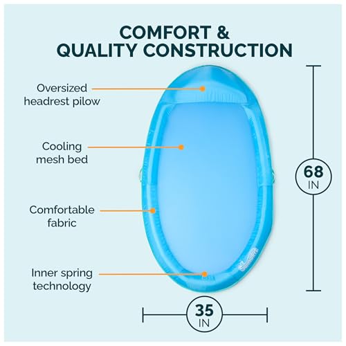 SwimWays Spring Float Hammock, Fast-Inflating Adult Lounger; Ages 15+ - image 3