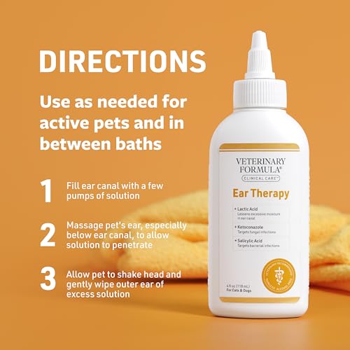 image for Veterinary Formula Clinical Care Ear Therapy, 4 oz. – Cat and Dog Ea
