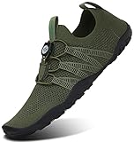 SAGUARO Badeschuhe Herren Wasserschuhe Männer Strandschuhe Aquaschuhe Neoprenschuhe rutschfeste Schwimmschuhe,D Grün 43 EU