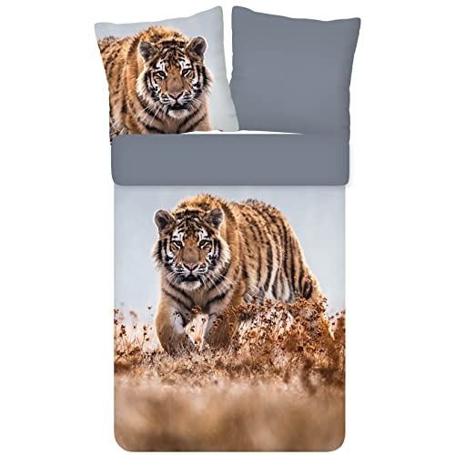 ESPiCO Bettwäsche Trendy Bedding Tiger Wildtier Raubtier Wildnis Wildkatze...