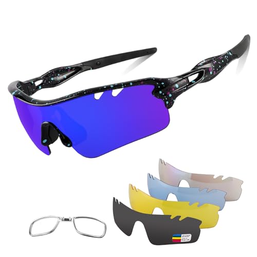 Image of BangLong Polarized UV400 Sports Sunglasses with 5 Lenses for Men Women