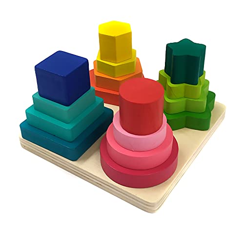 Brinquedo Educativo Pirâmides Encaixar Formas Geométricas