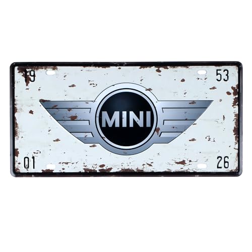 Image of Eazywagon inchMini cooper 1953 inch Vintage Retro Metal Signs - License Wall Plate, Car Tag - Ideal for Cafe, Restaurant, Shop, Home, Hotel, Club, Office, Living Area - Design Plaque
