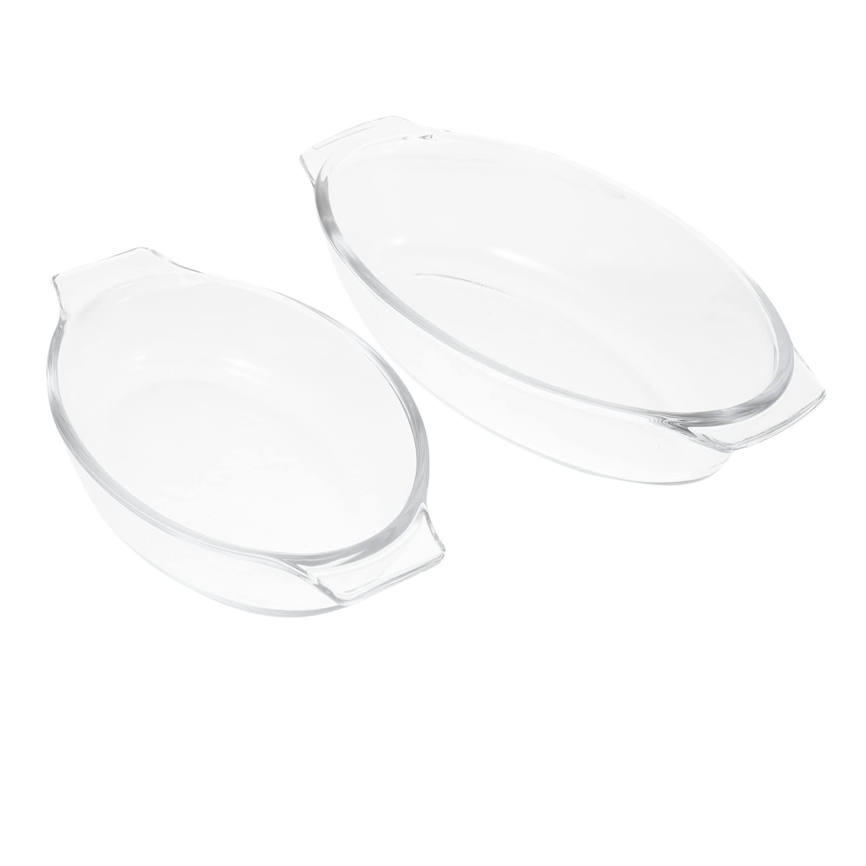 LIFKOME 2 Piezas Para Hornear Plato De Vidrio Para Pastel Bandeja Para Asar En El Horno Plato Para Ensalada Bandejas De Vidrio Para Horno Bandeja Para Asar Para Horno Platos