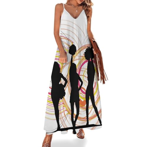 Robe longue d'été sans manches en textile fluide pour escapades balnéaires