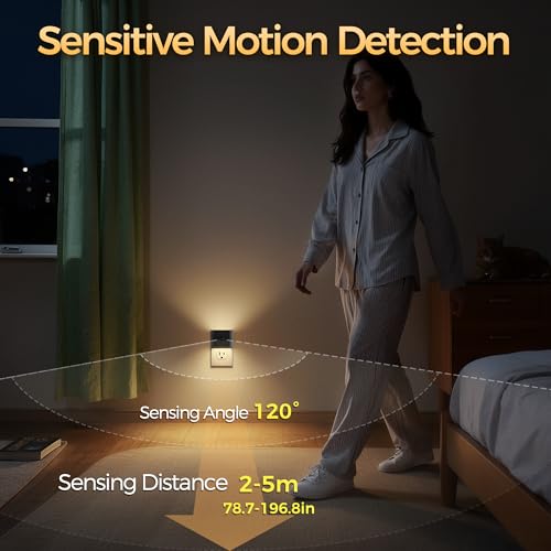 Image of DORESshop Motion Sensor Night Light [2 Pack],Night Lights Plug into Wall