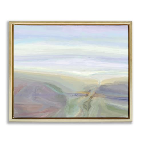Abstract Pastel Canyon Landscape, 17 x 21 Inch Canvas in Floater Frame