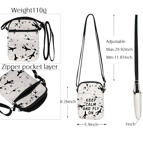 Pilot Crossbody Bag Airplane Lover Gifts Aviation Pilot Gifts Plane Gift Keep Calm And Fly On Airplane Shoulder Bag2