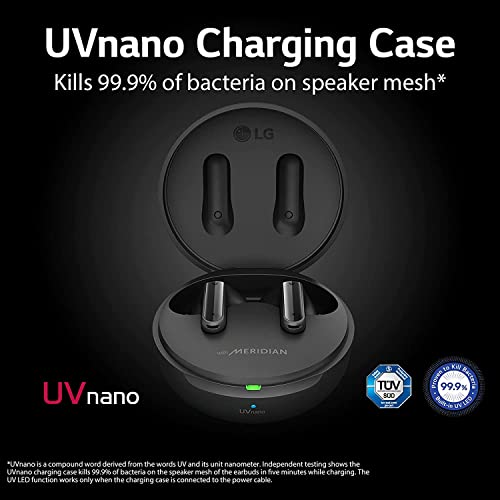 Image of LG TONEFree FP6, Active Noise Cancelling Earbuds, 22 Hrs Battery, UV Nano Case, 3D Sound Bluetooth Headset (Black, True Wireless)
