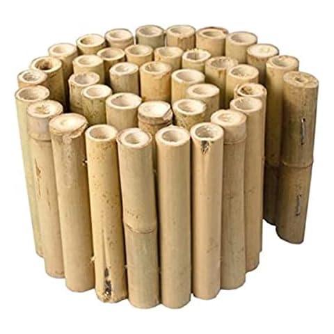 tradefirst 6'' Natural Bamboo Garden Border Edging Roll For Paths & Drives, Smartedge Lawn Edging, Garden Borders Edging, Wooden Garden Edging, Easy Installation Cover