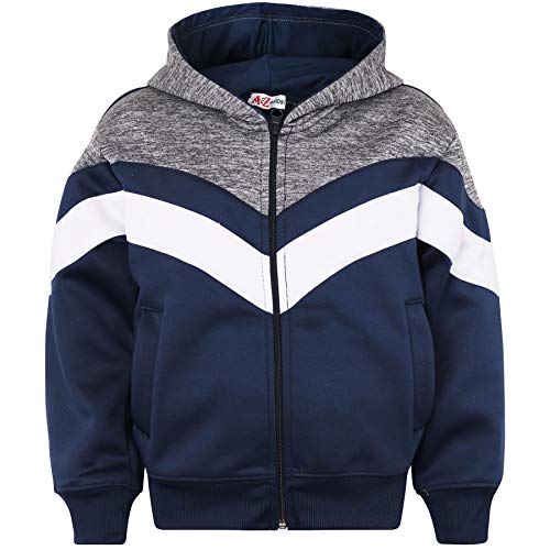 Boys Girls Tracksuit Contrast Panelled Hooded Hoodie & Bottom Jogging Suits 5-132