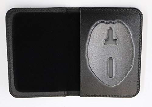 Image of Perfect Fit Duty Leather Badge and ID Case for Police Shield /Security(Cutout PF209)