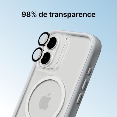 Protection objectif iPhone 17 et 16 RhinoShield violet clair en verre 9H