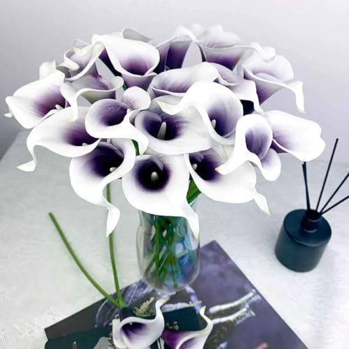 Calla lily fleurs artificielles en PU anti-flétrissement pour table de salon - 4