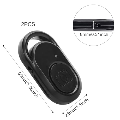 2 Stück Bluetooth Fernbedienung Selbstauslöser Handy, Handy Bluetooth Selfie Remote Control, Wireless Bluetooth Kamera Fernbedienung kompatibel mit iPhones und Android