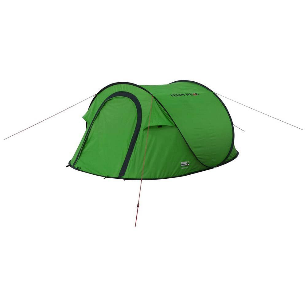 High Peak Wurfzelt Vision 3, Pop Up Zelt für 3 Personen, Festivalzelt freistehend, super leichtes Schnellöffnungs-Wurfzelt, 1500 mm wasserdicht, Ventilationssystem, Moskitoschutz Sport & Freizeit