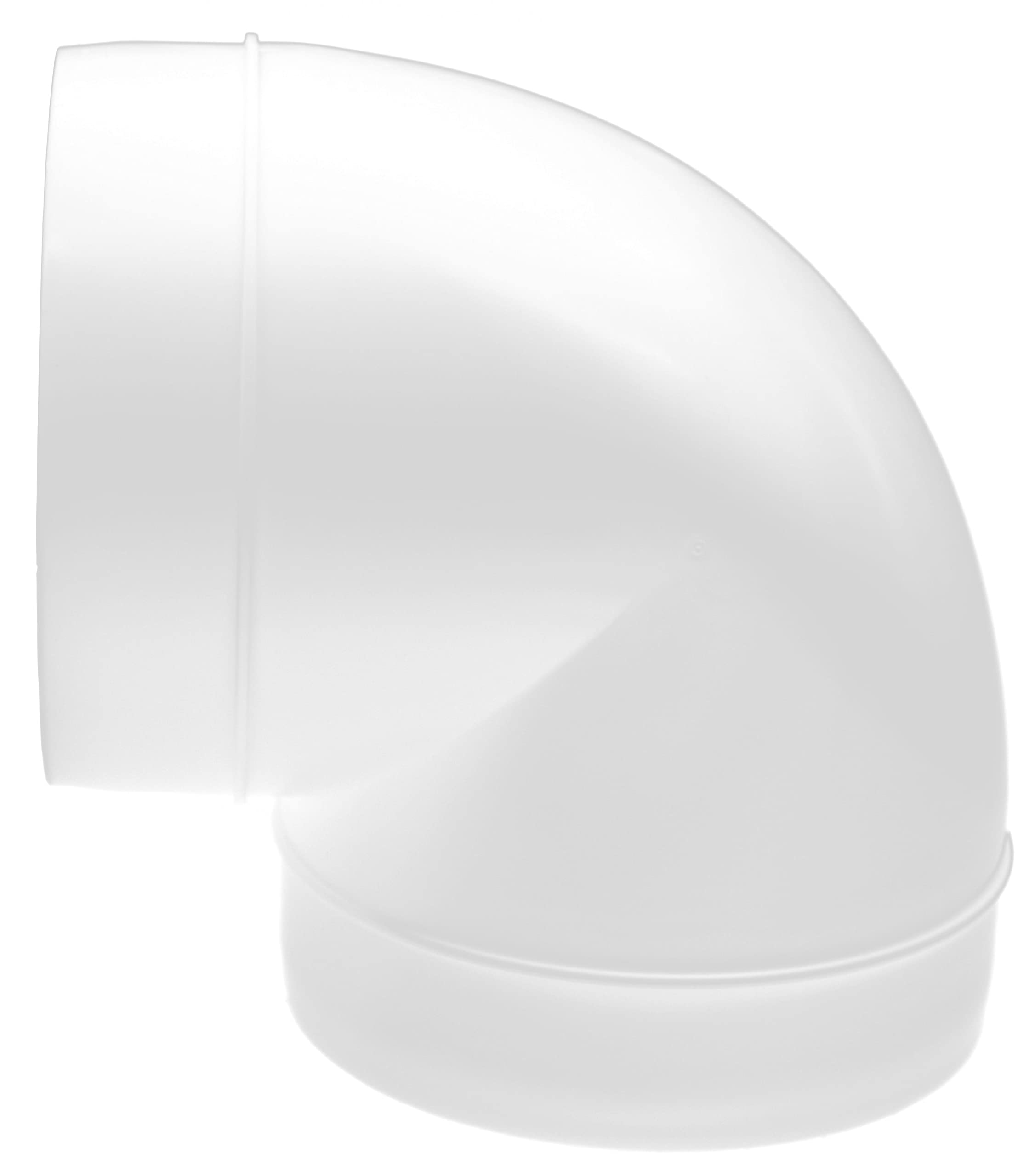 H&C Vent 90 Degrees Ventilation 90 Degree Elbow Bend Connector │ Round Ducting Adaptor │ Plastic Air Vent │ Flexible Or Solid Pvc Duct Pipe │ Joint Hose Connector │ Tumble Dryer Extractor Fan Conditioner Air Con