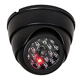 VideoSecu Dome Surveillance Security Dummy Imitation Camera Fake Security Camera Simulated Infrared IR LED Fake Camera with...