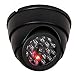 VideoSecu Dome Surveillance Security Dummy Imitation Camera Fake Security Camera Simulated Infrared IR LED Fake Camera with Blinking Light CCTV Surveillance, Security Warning Sticker AA3