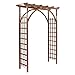 VINGLI 85in Wooden Arbor Garden Arch, Wedding Arch for Ceremony, Wood Trellis for Plant Climbing, Christmas Decor Pergola for Garden Backyard, Lawn (Brown)