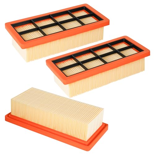 Trendecor 3 filtros de pliegues planos para Kärcher AD 2, AD 2 Battery, AD 3, AD3 Premium, AD 4, AD4 Premium, AD 3.200, AD 3.000, filtro para aspiradora de cenizas Kärcher KFI 7420, sustituye a 6.415