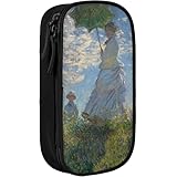 クロード モネ 散歩 日傘をさす女性 アニメ ペンケース 筆箱 大容量 筆入れ 文具ケース ペン袋 おしゃれ かわいい 小学生 中学生 高校生 大学生 男の子 女の子 お祝い プレゼント