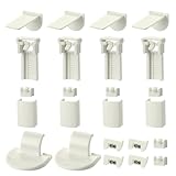 Plissee Ersatzteile Set Klemmträger Zubehör: 4 Kit 24 Stück Plissee Klemmträger Zubehör Klemmfix Halterung,Ancable klemmfix Halterung,Bohren geeignet für Plissees Montage ohne Bohren