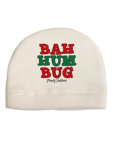 TOOLOUD Bah Humbug Merry Christmas Adult Fleece Beanie Cap Hat White
