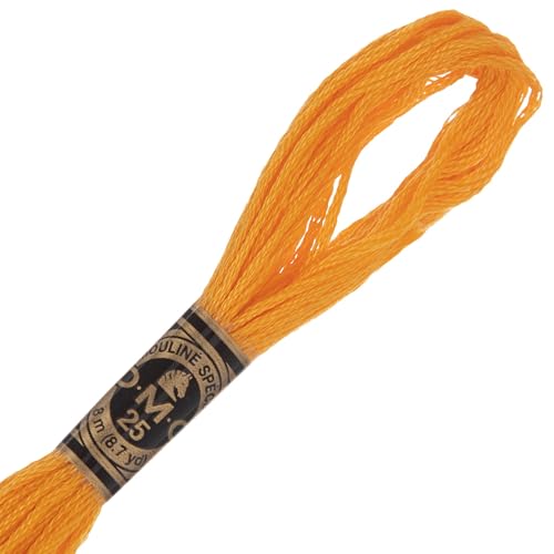 Image of Hobby Lobby DMC Cotton Embroidery Floss - 742 Light Tangerine, Set of 12