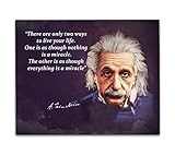 Albert Einstein Quotes Wall Art, 8'x10' Unframed Art Print - Stunning Einstein Wall Decor
