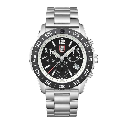 Luminox - Pacific Diver Chrono X3.CA41.M - Mens Dive Watch - Watches for Men - 44mm - Swiss Quartz - 200M Water Resistant - Sapphire Crystal - Stainless Steel Case - Always Visible - Swiss Made