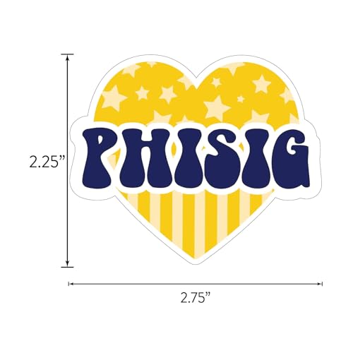 Pegatinas de Phi Sigma Sigma con diseño de niña para decoración y manualidades 3