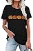 Fall Shirts for Women Halloween Tops Cute Pumpkin Graphic Letter Tees Thanksgiving T Shirts Fall Blouse Gifts(XX-Large,Black41)