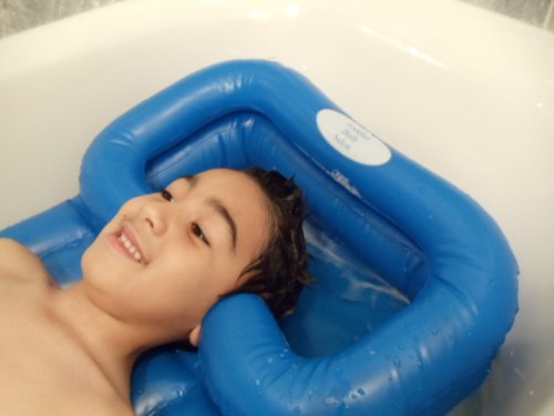 Inflatable Hair Salon Mat for Injured or Difficult Toddlers