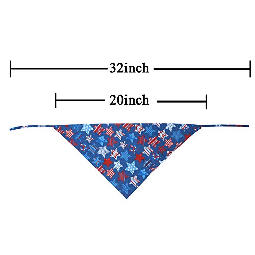 KZHAREEN 2 Pack American Flag Dog Bandana USA Triangle Bibs Scarf Reversible Accessories for Dogs Pets Cat Large - Image 5