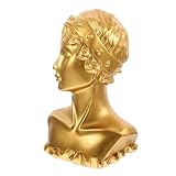 Luxshiny Figura de Exhibición de Joyas de Resina Dorada, Soporte Compacto para Collares y Pendientes, Organizador para Joyería Hogar y Tocador, Decoración Práctica para Guardar Accesorios