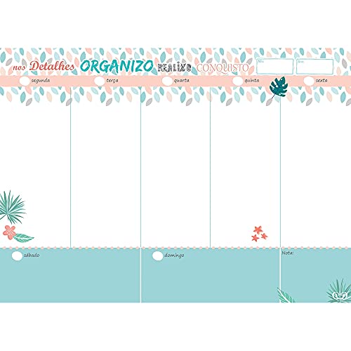 Planner de Mesa Semanal, São Domingos, Detalhes, 53 Folhas, 2021