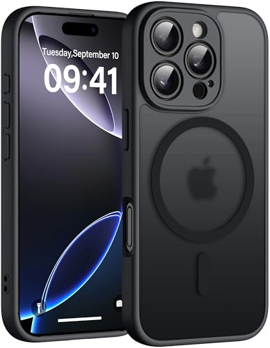 Helssitot für iPhone 16 Pro Hülle mit Magsafe, Militär-Grade Stoßfest Anti-Fingerabdruck Magnetisch Rückseite Matt Hülle...