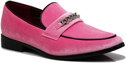 Image of Enzo Romeo Plum05 Men's Dress Loafers Elastic Slip on with Buckle Fashion Shoes