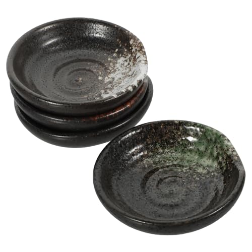 Cabilock Set 4 Piatti Per Salsa in Ceramica Giapponese, Vassoio Per Antipasti Colorati, Resistenti e Versatili Per Casa, Ristoranti e Picnic
