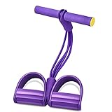 bauchtrainer rad übungen SICHER UND SORGENFREI MATERIAL: Elastisches situp pull rope hergestellt aus naturlatexband, schaumstoffgriff und rutschfeste NBR-Pedale. Verbessere vier Stränge eines elastischen Latexschlauchs mit hohe Zugfestigkeit und gute Elastizität; Der Griff ist aus Schaumstoff, sehr weich, hat eine gute Schweißaufnahme und ist rutschfest; Hochfestes BNR-Anti-Rutsch-Fußpedal, hoher Rückprall ist haltbarer und das Streifendesign ist rutschfester