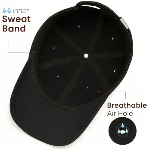 Image of Unisex Adjustable Baseball Cap Pack of 2 - Solid Color, Breathable, Stylish Cotton Caps for Men & Women - Outdoor Sports, Travel, Casual Wear