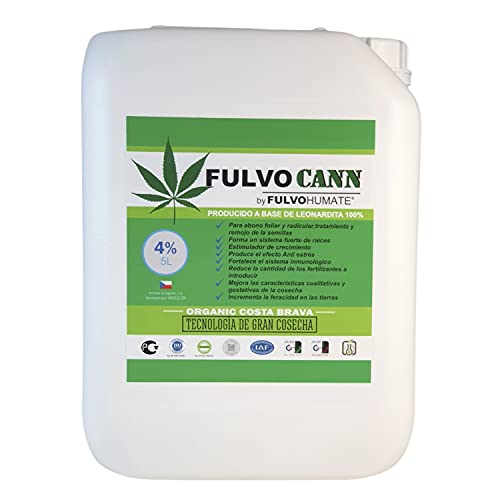 Fertilizante Orgánico Abono para Marihuana Cannabis Estimulador Crecimiento de Ácidos Húmicos y Fúlvicos / Nutriente Superconcentrado (5 L)