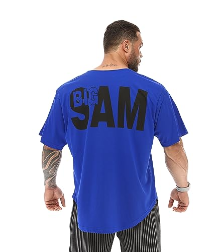 T-shirt de gym homme surdimensionné coton léger musculation fitness - 3